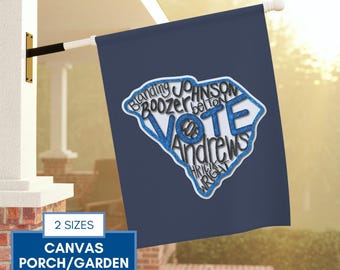 South Carolina Votes Blue Garden Flag | 2026 Democratic Campaign Activist Decor