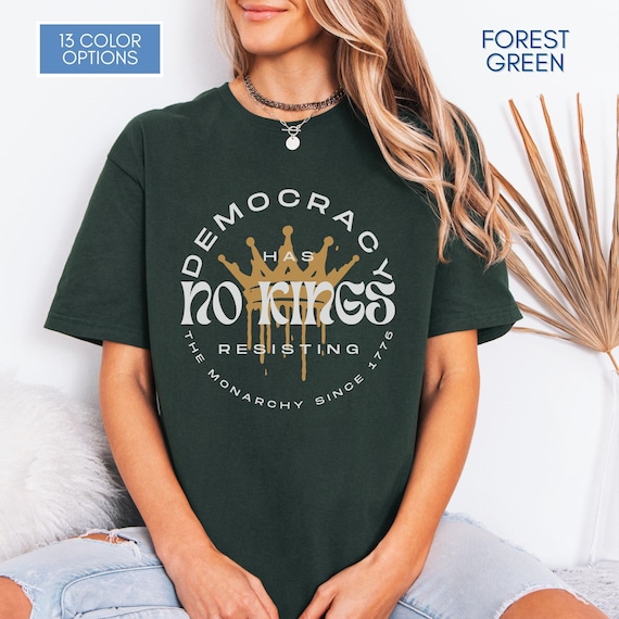 No Kings T-Shirt, Protest Graphic Tee, Cotton Activist Top, Unisex