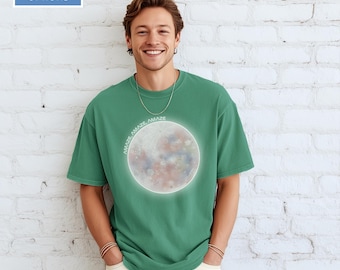 Amaze Moon, Artemis II Inspired Unisex Graphic Tee | Hand Drawn Illustration T-Shirt (Comfort Colors)