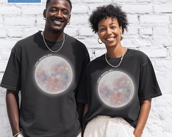 Artemis II Copy Moon Joy Graphic Tee, Hand Drawn Illustration Unisex T-Shirt