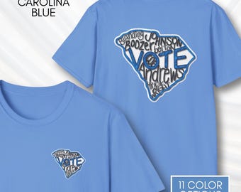South Carolina Votes Tee | Hand Drawn Art, Democratic Campaign Shirt