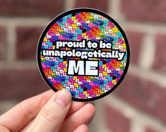 Rainbow Pride LGBTQ Glossy Vinyl Sticker | Unapologetically Me 3" Indoor Outdoor Decal