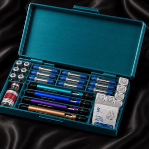 Peptide Pen Storage Box: Supports Peptide V2 Pens, Vials, Needles, Cartridges, Bac Water, etc