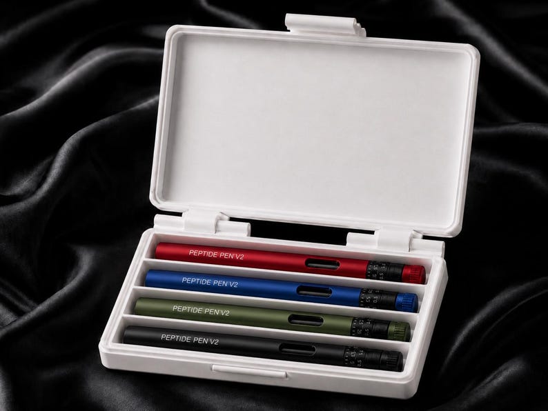 Peptide Pen Storage Box: Supports Peptide V2 Pens, Vials, Needles, Cartridges, Bac Water, etc