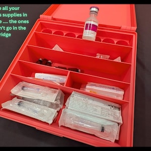 Peptide Supplies Storage Box: Syringes, Needles & Vials Organizer