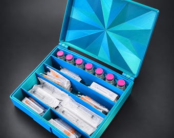Peptide Supplies Storage Box: Syringes, Needles & Vials Organizer