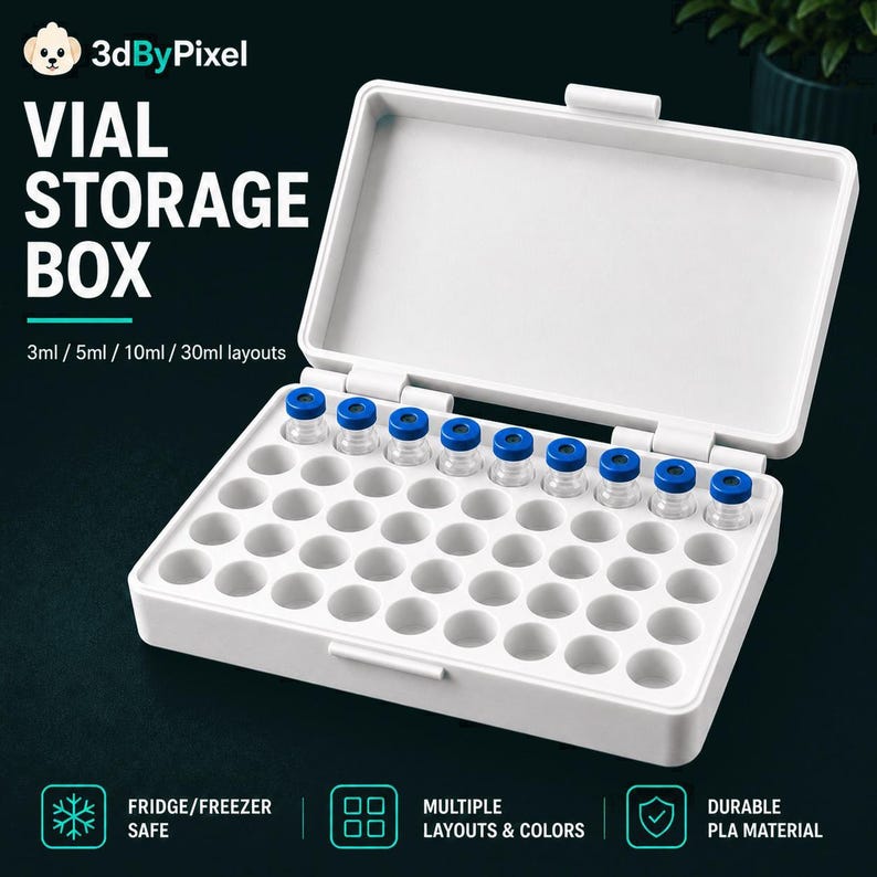 TRT HRT vial organizer on deep teal fabric backdrop
