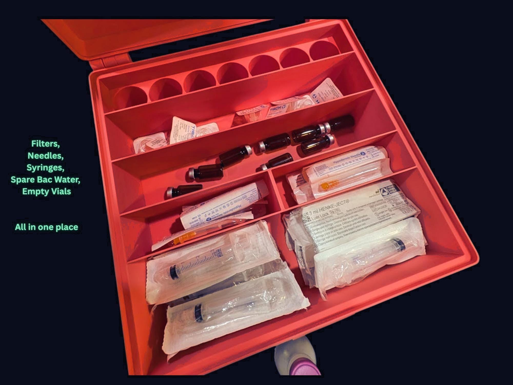 Syringe and Prep Pad Storage