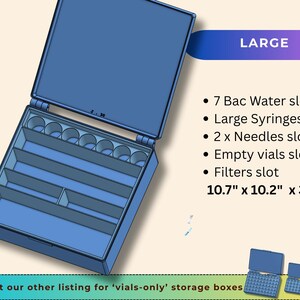 Peptide Supplies Storage Box: Syringes, Needles & Vials Organizer