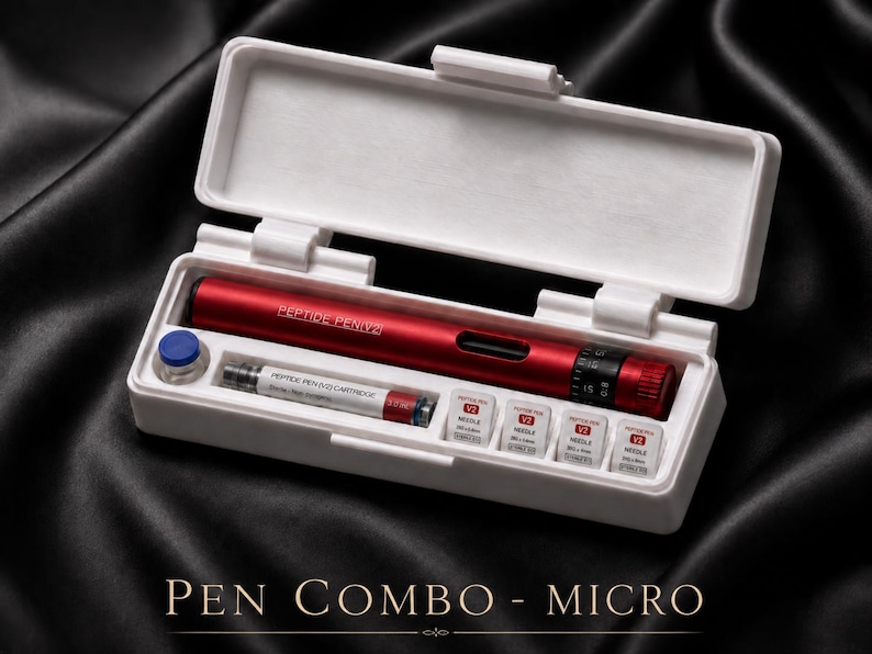 Peptide Pen Storage Box: Supports Peptide V2 Pens, Vials, Needles, Cartridges, Bac Water, etc
