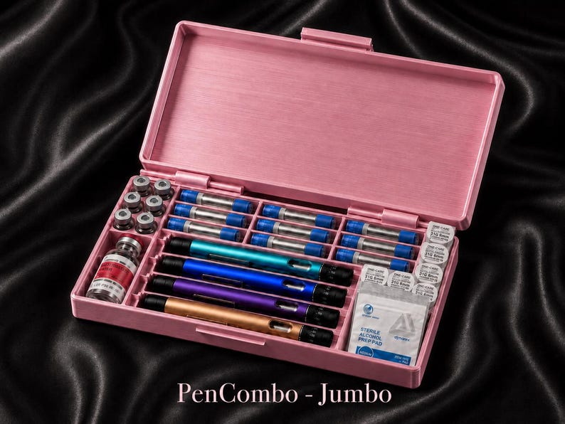 Peptide Pen Storage Box: Supports Peptide V2 Pens, Vials, Needles, Cartridges, Bac Water, etc