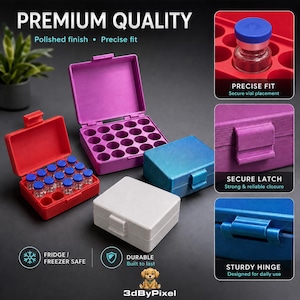Peptide Pen Storage Box: Supports Peptide V2 Pens, Vials, Needles, Cartridges, Bac Water, etc