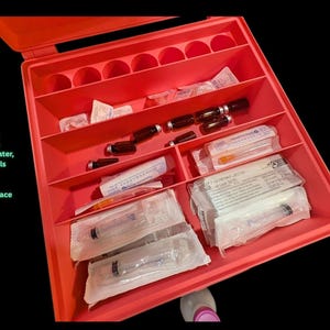 Peptide Supplies Storage Box: Syringes, Needles & Vials Organizer