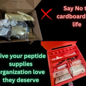 Peptide Supplies Storage Box: Syringes, Needles & Vials Organizer