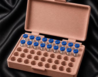Caja de almacenamiento para viales de péptidos de 3 ml / Organizador para refrigerador y congelador