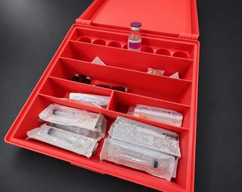 Peptide Supplies Storage Box: Syringes, Needles & Vials Organizer