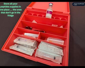 Injection Supply Storage Box | Syringe Needle Vial and Alcohol Pad Organizer