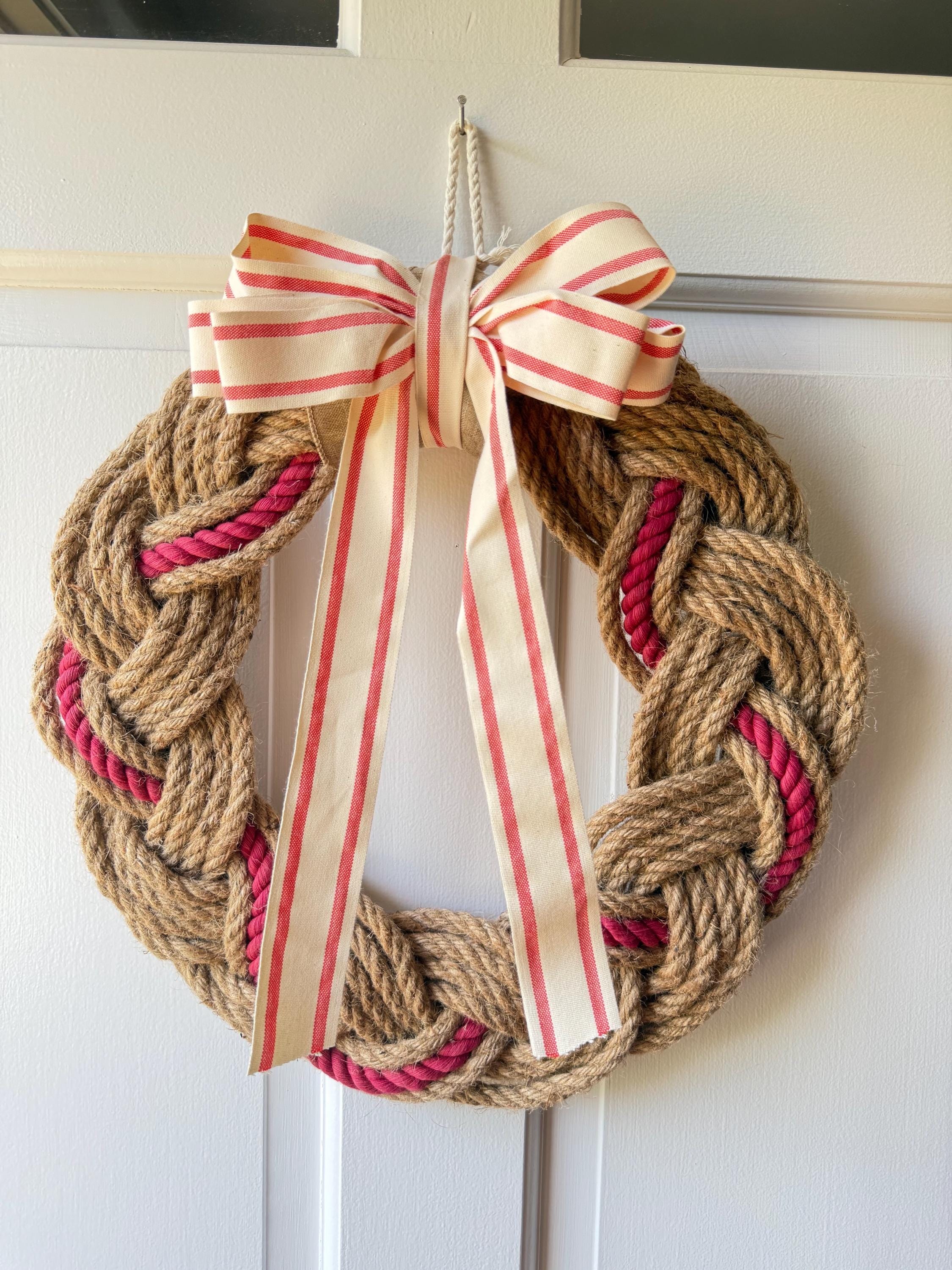 Nautical Rustic Rope Wreath for Beach House, Lake House or a Farmer’s ...