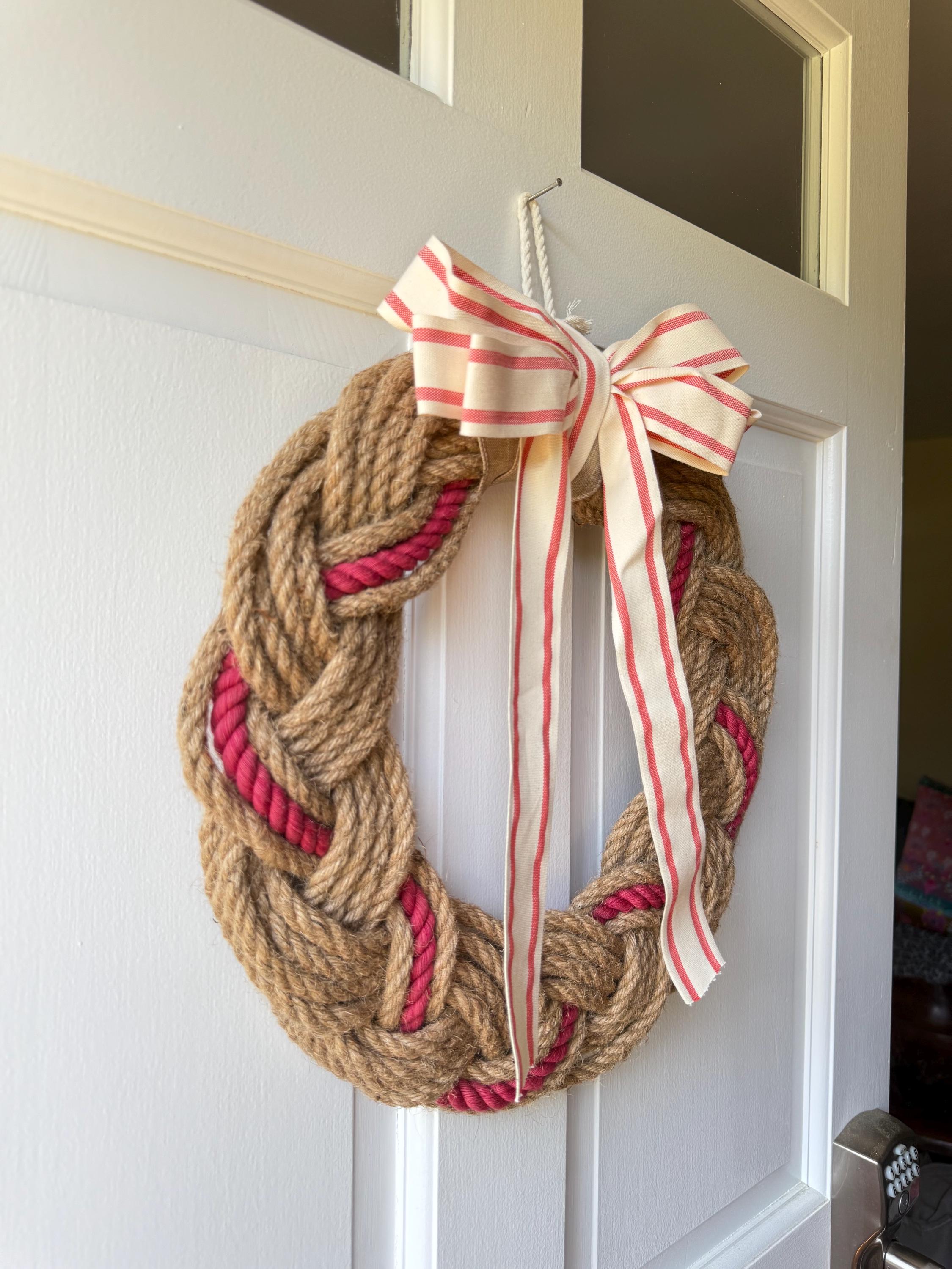 Nautical Rustic Rope Wreath for Beach House, Lake House or a Farmer’s ...