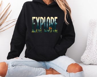 Explore Hoodie: Pacific Northwest Mountain Sweatshirt, Nature Lover Gift, PNW Hoodie