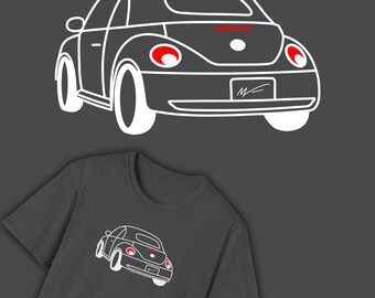 Bug Convertible Car T-Shirt | Vintage Outline Tee
