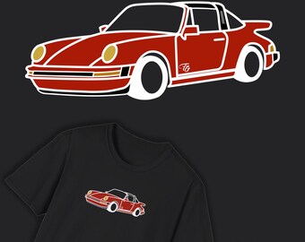 Vintage Porsche 930 Targa Unisex Tee: Classic Car Enthusiast Shirt