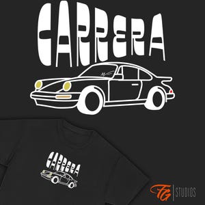 Porsche 911 Carerra 930 Tee, Classic Car Enthusiast Unisex T-Shirt, , Vintage Vehicle Shirt, Auto Lover Top, Racing Car Gift