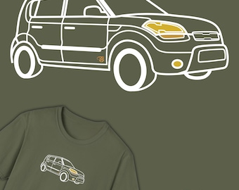 Kia Soul Outline T-Shirt: Car Enthusiast Graphic Tee