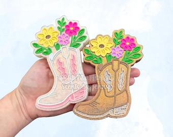 Floral Cowboy Boot Freshie
