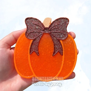Pumpkin with Bow Freshie | Fall Car Freshie | Cute Pumpkin Air Freshener | Autumn Car Charm | Girly Fall Car Accessories
