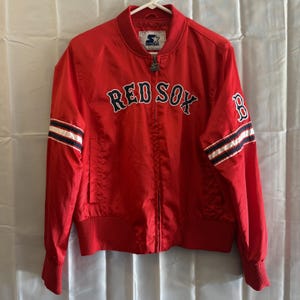 Vintage  Boston Red Sox Starter Satin Jacket Womens XXL USA MLB Rare Excellent
