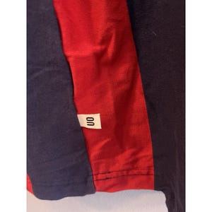 Vintage Urban Outfitters 90s Long Sleeve Red Olive Navy Shirt Size L image 4