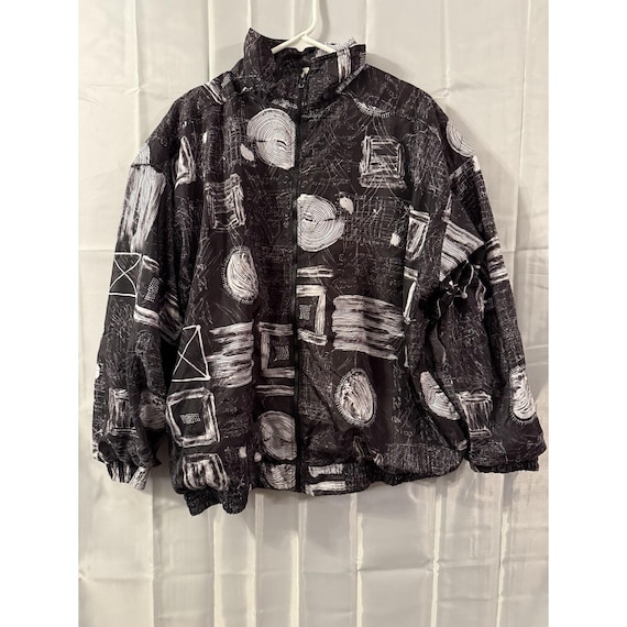 Kaktus 2X Rad Art-to-Wear Fiber Art Black White Lux Funky Jacket Womens Vintage