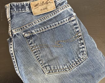Vtg Silver Jeans L8618 Bootcut Jeans Womens 28x30 Button Fly Y2K Western Glove