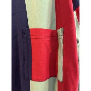 Vintage Urban Outfitters 90s Long Sleeve Red Olive Navy Shirt Size L image 3
