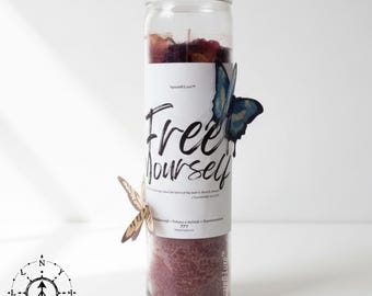 Free Yourself Purple Intention Candle – 7-Day Candle for Inner Peace, Clarity & Emotional Healing