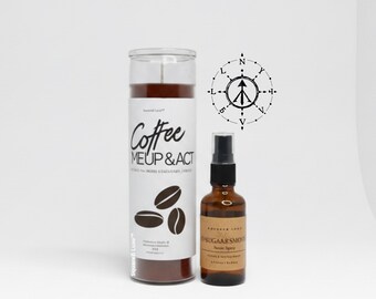 Coffee Candle for Motivation, Clarity, Focus, Energy Reset (Spiritual) | Strength Power Candle