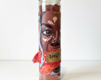 Shut Up 7-Day Hoodoo Ritual Candle for Protection from Gossip, Envy & Drama Fixed Candle