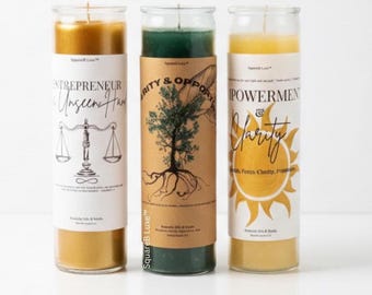 Protect & Improve Business Entrepreneur Candle Set – Fixed Intention Candles for Success, Focus, Protection, and Business Prosperity