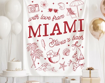 Custom Bachelorette Banner, Custom Name Bach Tapestry, Bride To Be Girls Trip Banner,Vacation Party Decor Tapestry,Bachelorette Party Banner