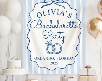Aangepaste banner vrijgezellenfeest, aangepaste bruid weekend achtergrond, bord Florida Bach reis, decoratie meisjes avondje uit, banner vrijgezellenfeest