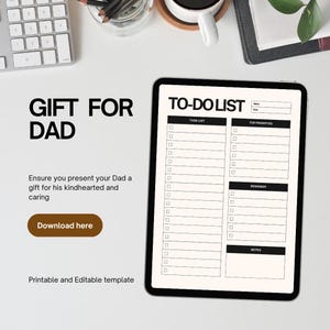 Bloc-notes noir et beige pour la liste des tâches, agenda quotidien doublé simple pour les papas occupés, cadeau de rangement pour les tâches de papa