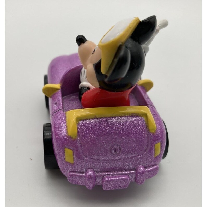 Mickey Mouse Car Driver Lot of Three Miniature Figures Vintage Mixed Media image 8