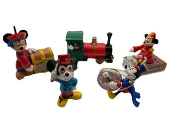 Mickey Mouse Theme Park Themed Miniaturfiguren Lot von 5 Eclectic Mix Vintage