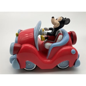 Mickey Mouse Car Driver Lot of Three Miniature Figures Vintage Mixed Media image 4
