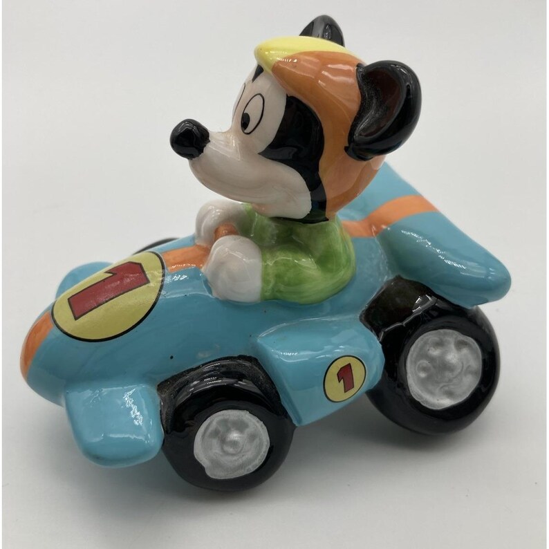 Mickey Mouse Car Driver Lot of Three Miniature Figures Vintage Mixed Media image 10