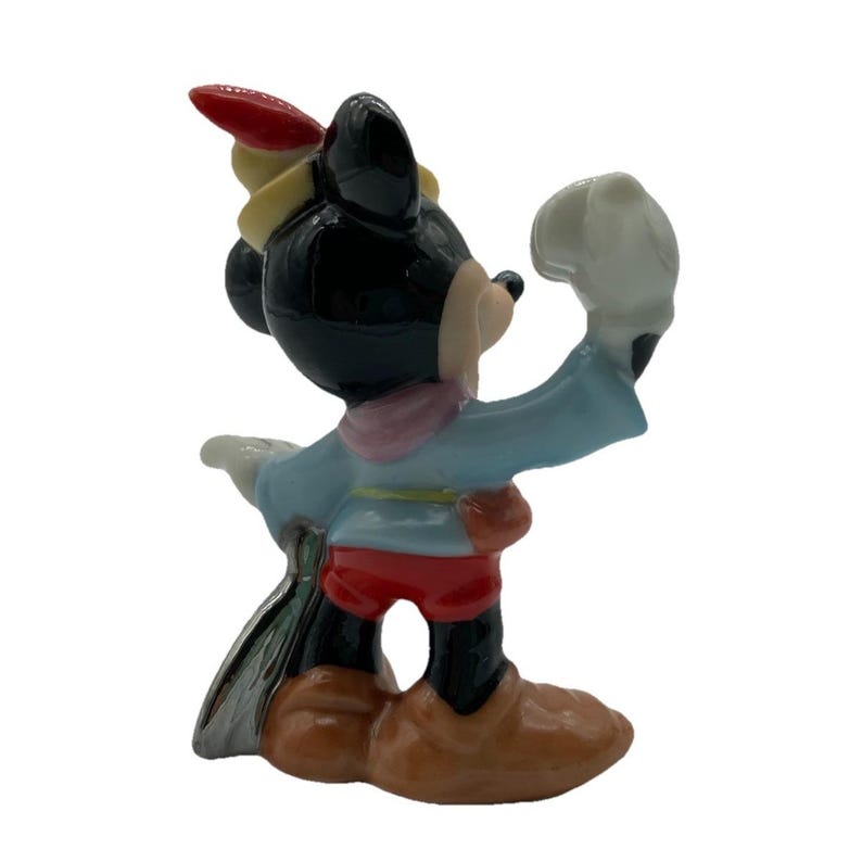 Micky Maus der Schauspieler Lot von 3 Miniature Figuren 2 Cowboy 1 Brave Little Tailor Bild 4