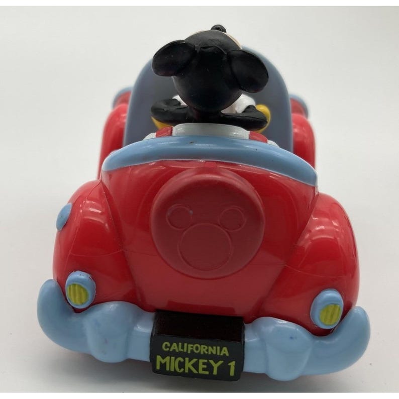 Mickey Mouse Car Driver Lot of Three Miniature Figures Vintage Mixed Media image 3