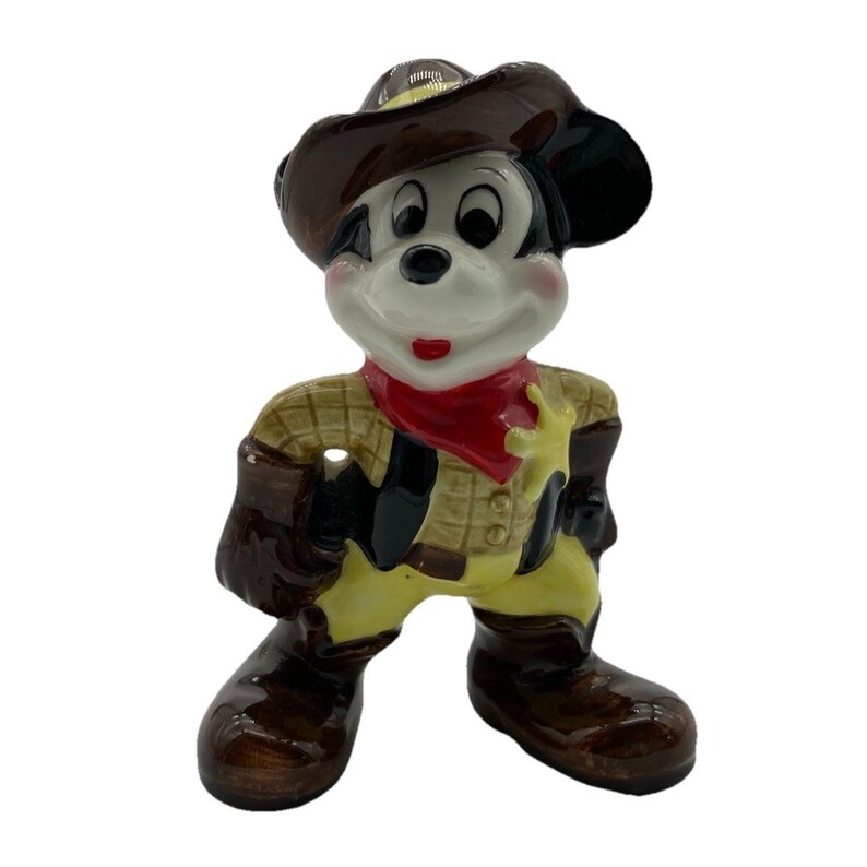 Micky Maus der Schauspieler Lot von 3 Miniature Figuren 2 Cowboy 1 Brave Little Tailor Bild 9