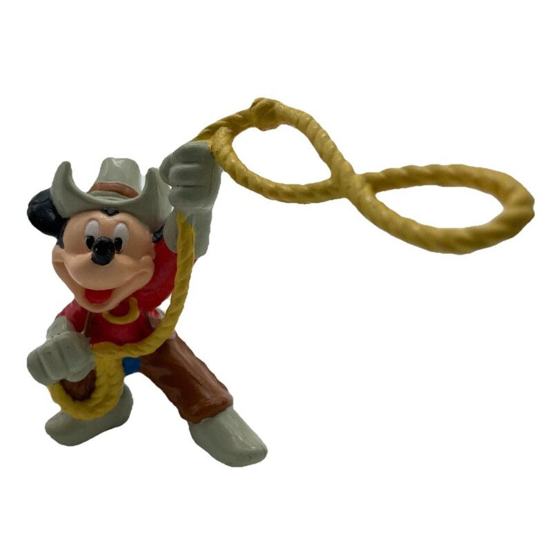 Micky Maus der Schauspieler Lot von 3 Miniature Figuren 2 Cowboy 1 Brave Little Tailor Bild 6